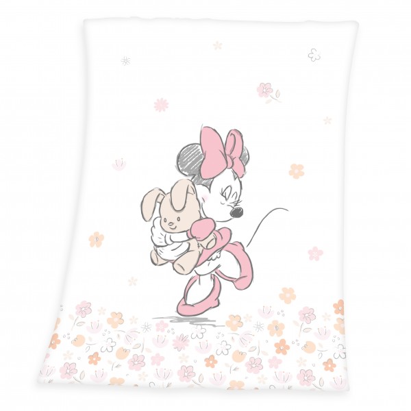 Soft Peach Decke 75x100 Minnie Mouse Hase