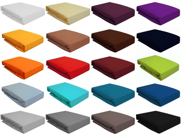 Boxspringbett Spannbettlaken Elasthan-Jersey Stretch 180x200 - 200x220 cm