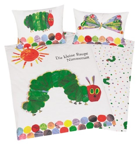Bettwäsche Raupe Nimmersatt 40x60 100x135 cm