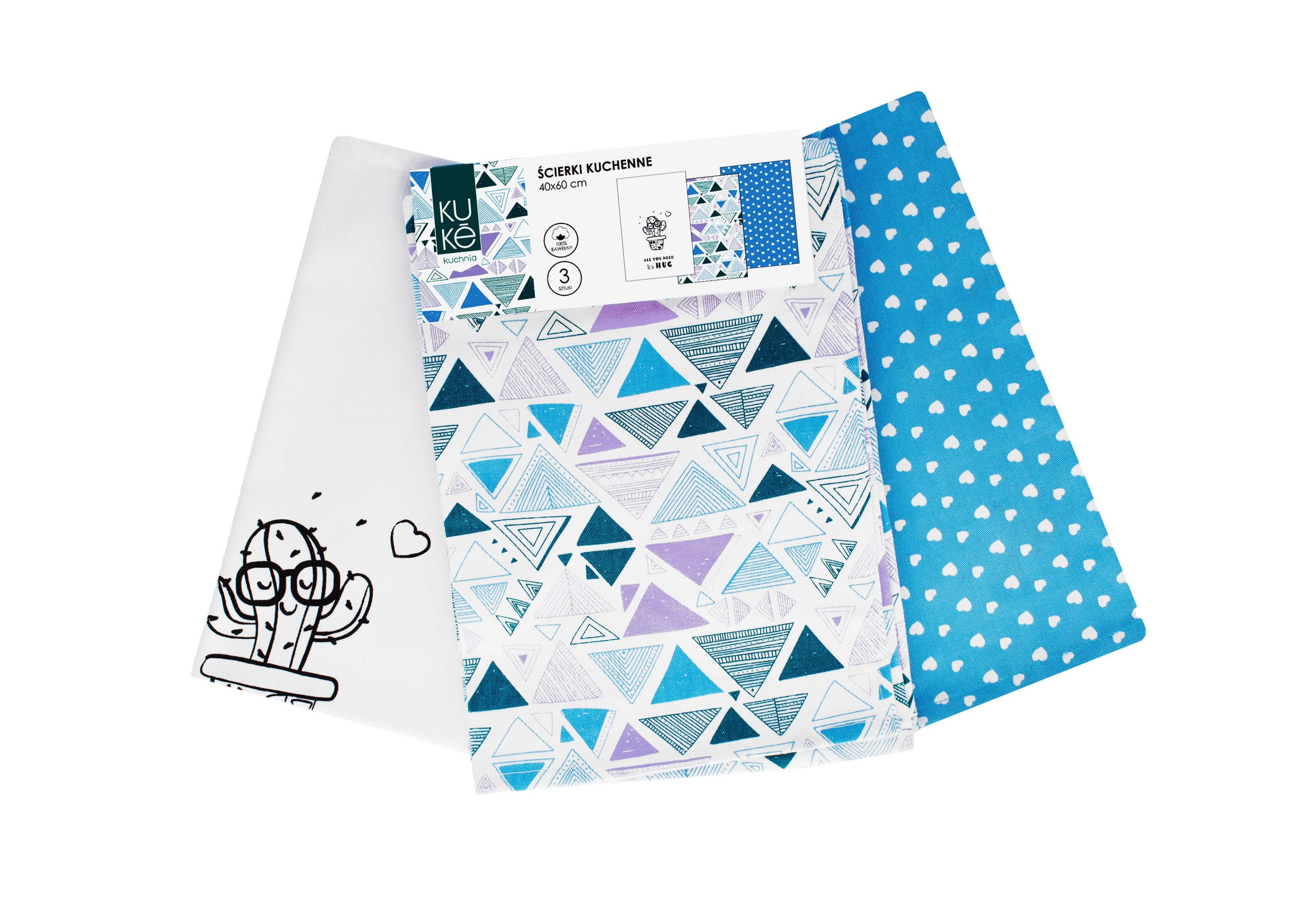 3er Set Geschirrtcher - 40x60 cm - Motiv Kchentcher - Kaktus hugs - 100%  Baumwolle | Arle-Living