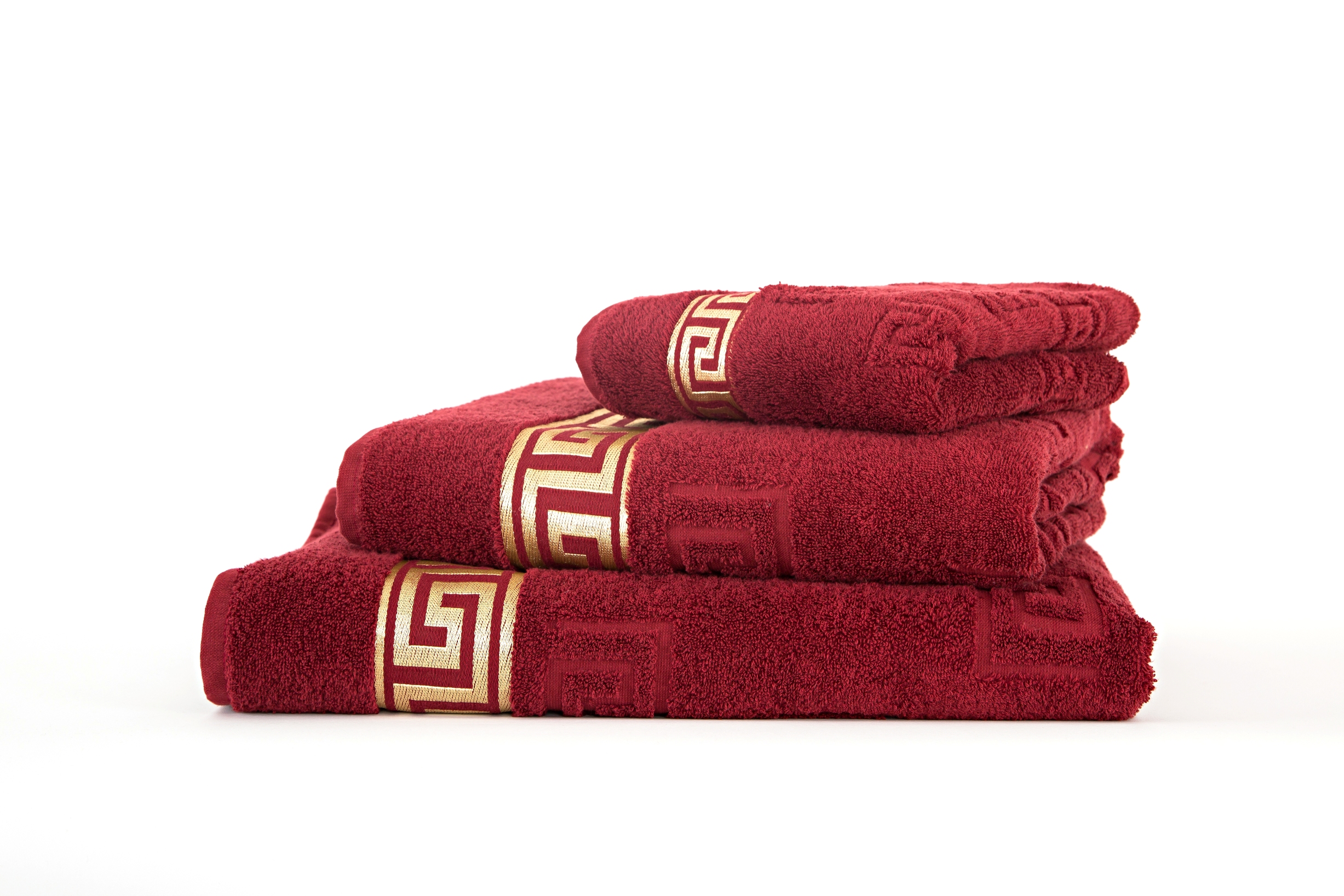 3tlg. Luxus Medusa Saunatuch Badetuch Handtuch Set - Hochflor Frottee -  Gold | Handtuchsets | Badtextilien | Arle-Living