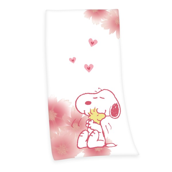 Velour Strandtuch Snoopy 70x140 cm rosa